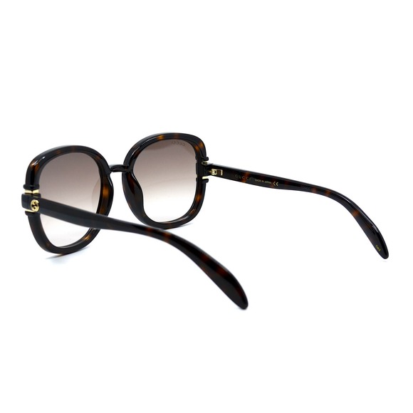 GUCCI GG1068SA 002 HAVANA BROWN OVERSIZED AUTHENTIC SUNGLASSES - Picture 4 of 10
